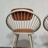 Scandinavian Circle Armchairs attributed to Yngve Ekström, 1960s, Set of 2