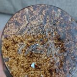 Sculptural ceramic flower spade vase signed