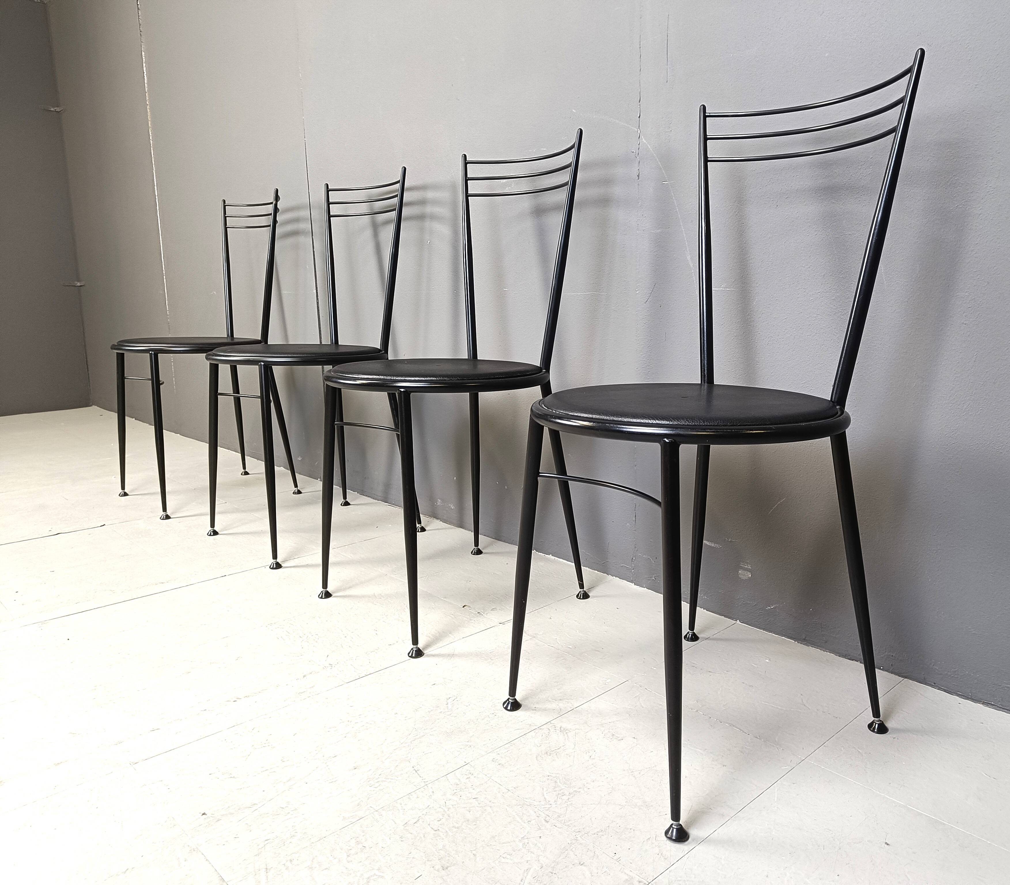 Vintage dining chairs by Calligaris, 1980s