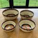 4 nesting salad bowls in enameled ceramic mbfa pont l abbé decorated vintage hand