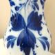 Carafe, antique jug, porcelain with stylised cobalt blue decorations, Art Deco.