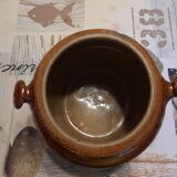 Enamelled terracotta jar