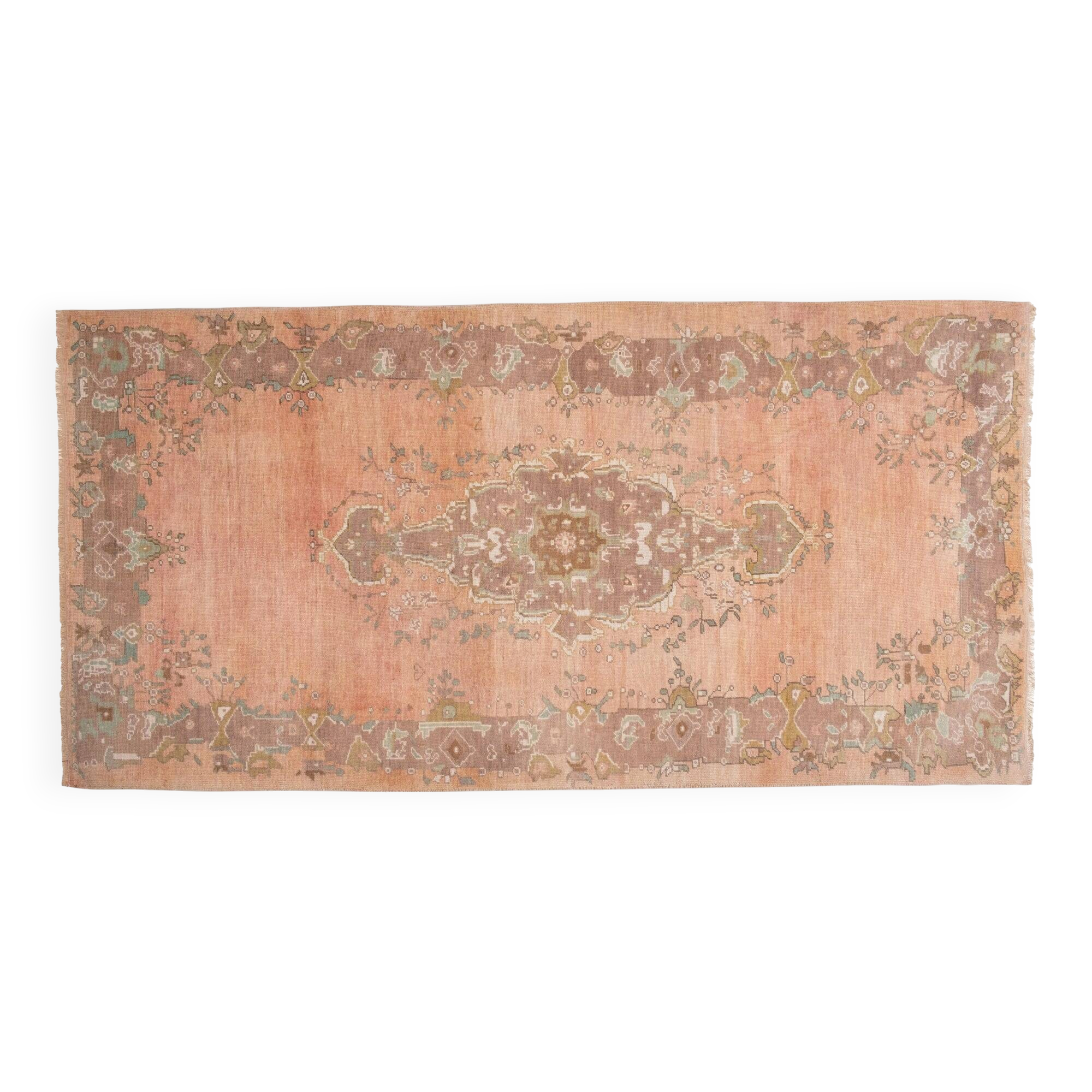 Vintage Turkish handmade rug 152x295 cm