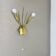 rare minimalist 33cm Brass Theatre Wall Light Sconce, Italy 1950s