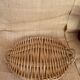Wicker plateau with 2 handles