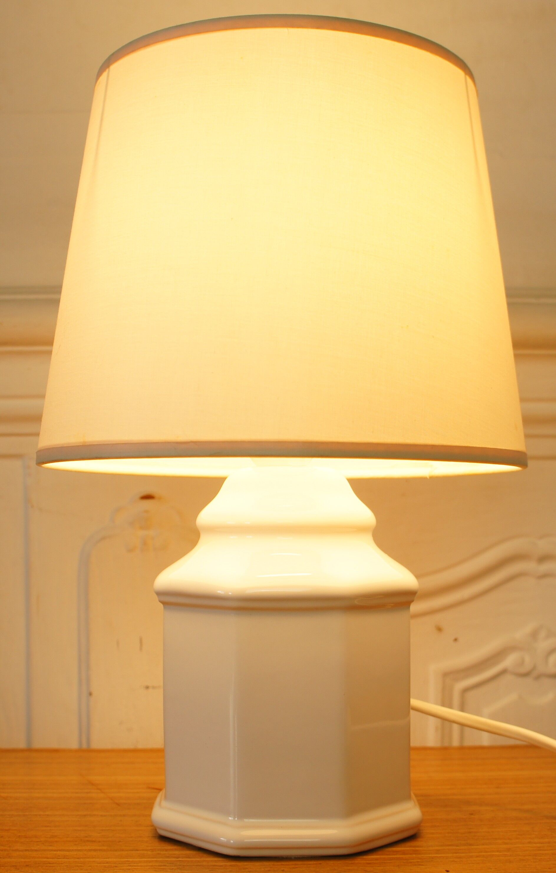 White porcelain lamp