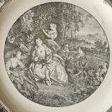 2 assiettes Régence Sarreguemines 1900