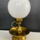 Vintage brass and opaline lamp from the 1970s.