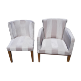 1 fauteuil et 1 chaise, années 60