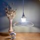 Vintage holophane glass lampshade pendant light
