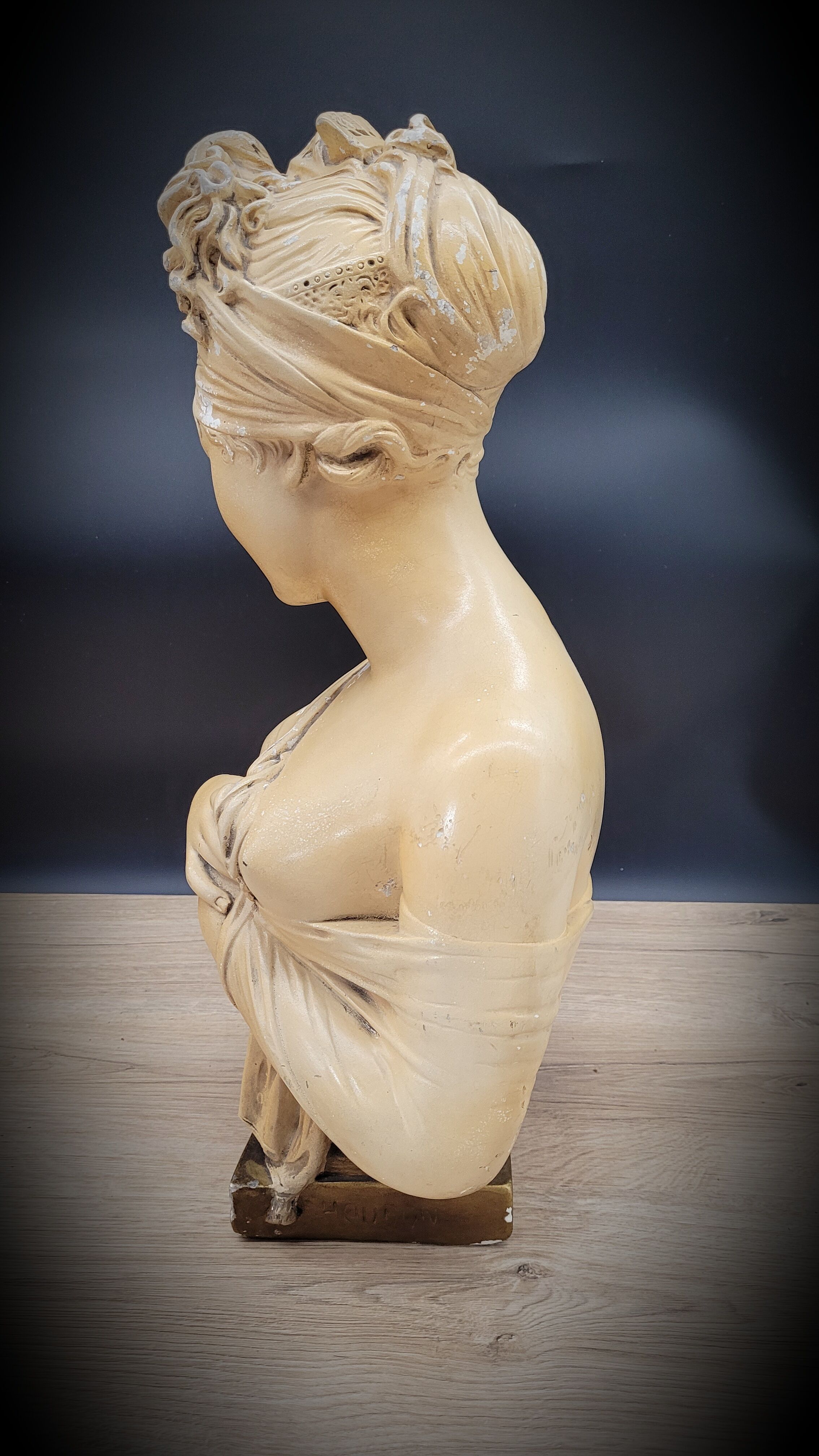 Bust woman plaster
