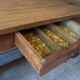 1950s solid wood farmhouse desk/table