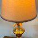 Vintage brass spike lamp from the 70s