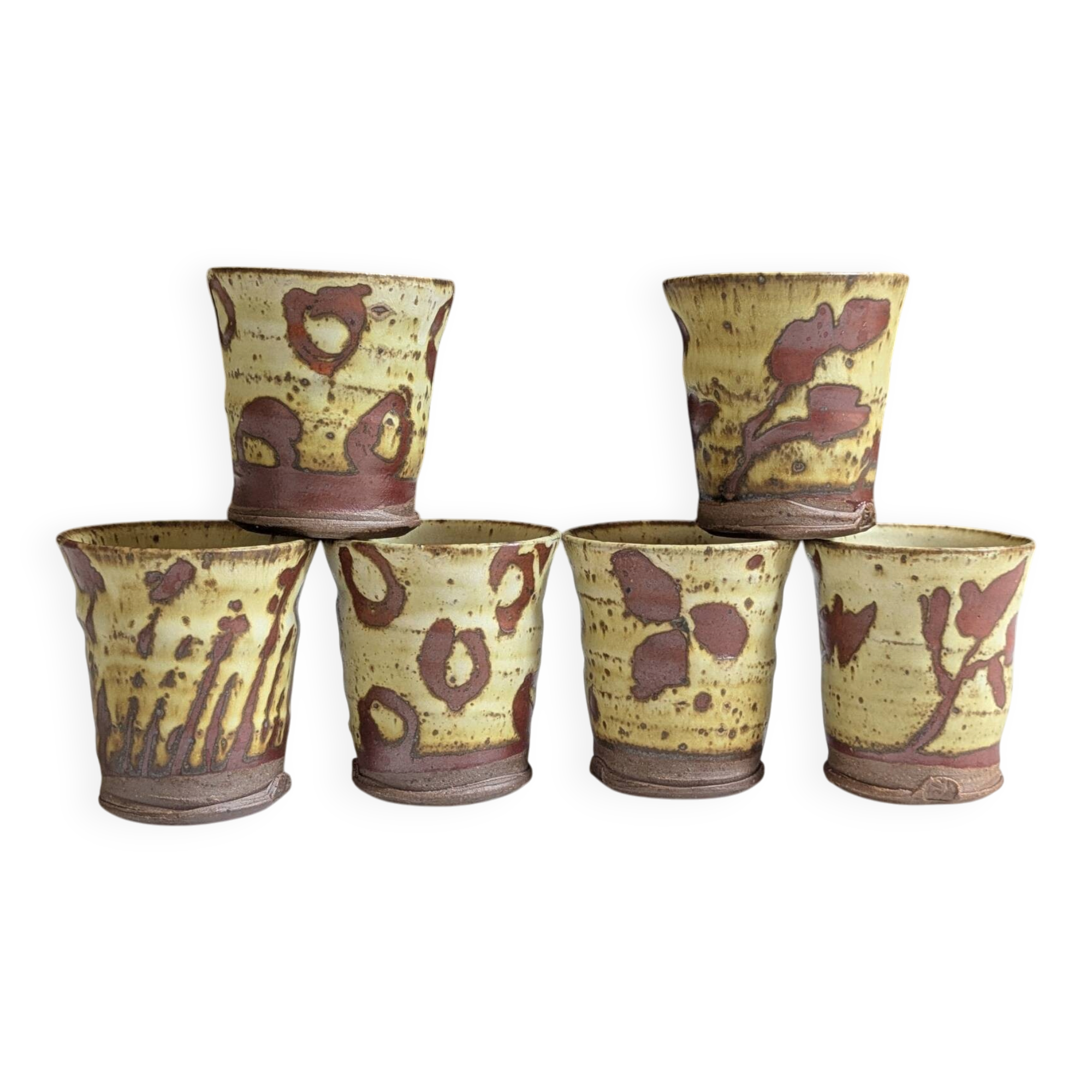 Set of six ''Yunomi'' cups Japanese Art