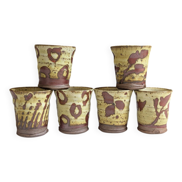 Ensemble de six tasses ''Yunomi'' Art Japonais
