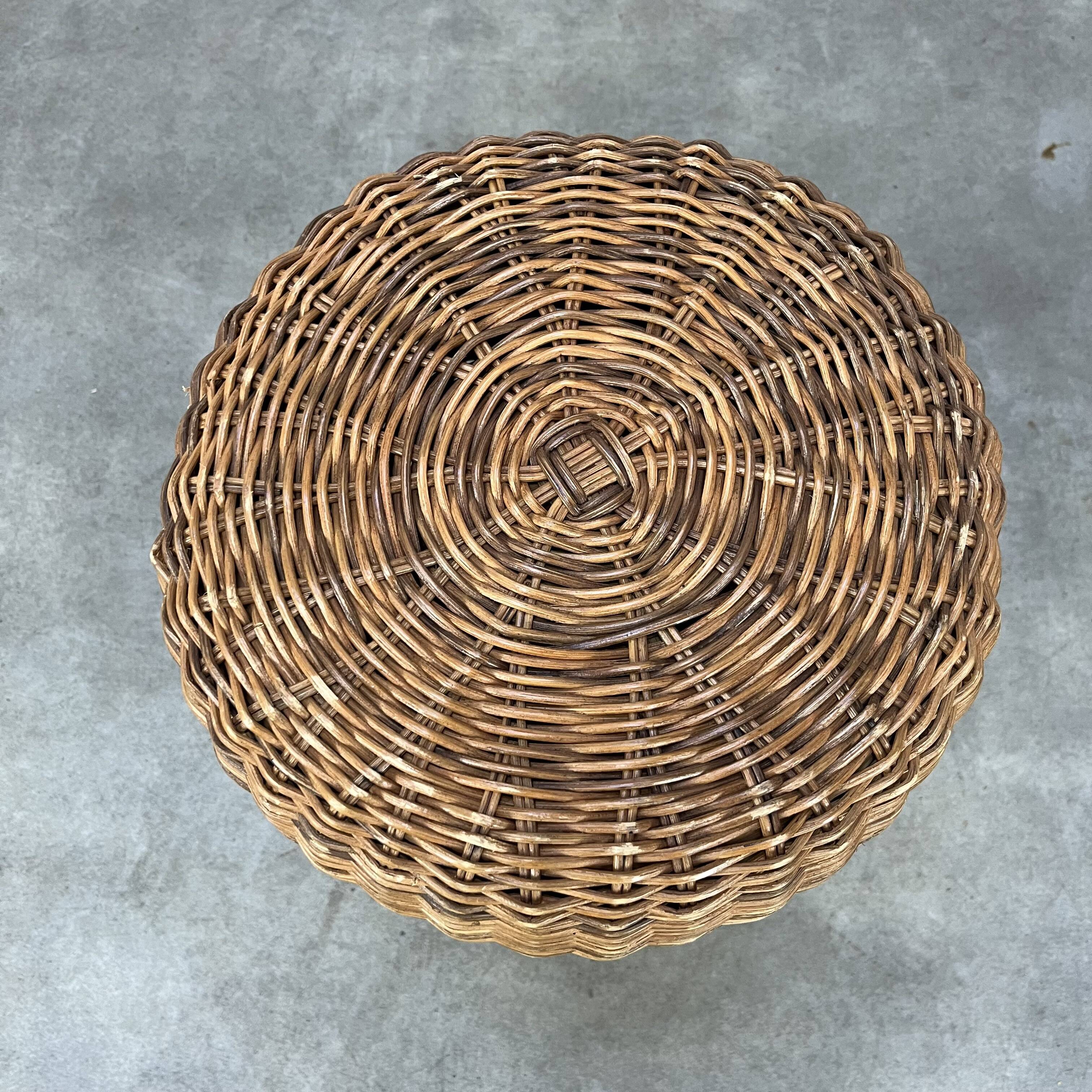 Champagne cork rattan stool