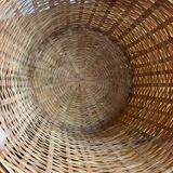 Rattan wastebasket