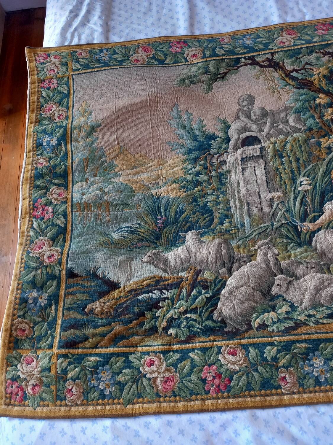 French wall tapestry Jacquard - La Filandiere