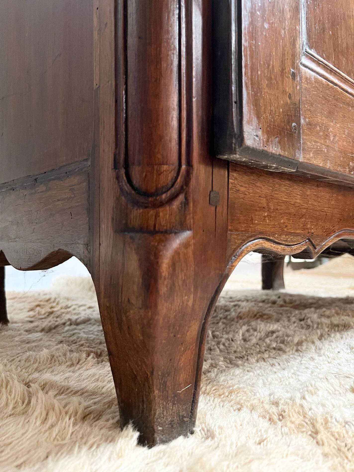 18th century walnut hosiery cabinet