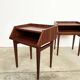 Vintage teak bedside tables (H53cm) – minimalist design and open niche.