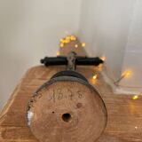 Blackened wood crucifix on base (26 cm)