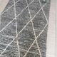 Genuine black and white Béni Ouarain Berber wool rug