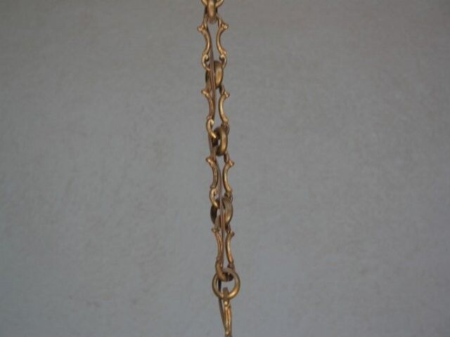 Gilded tassels time 1900 bronze chandelier