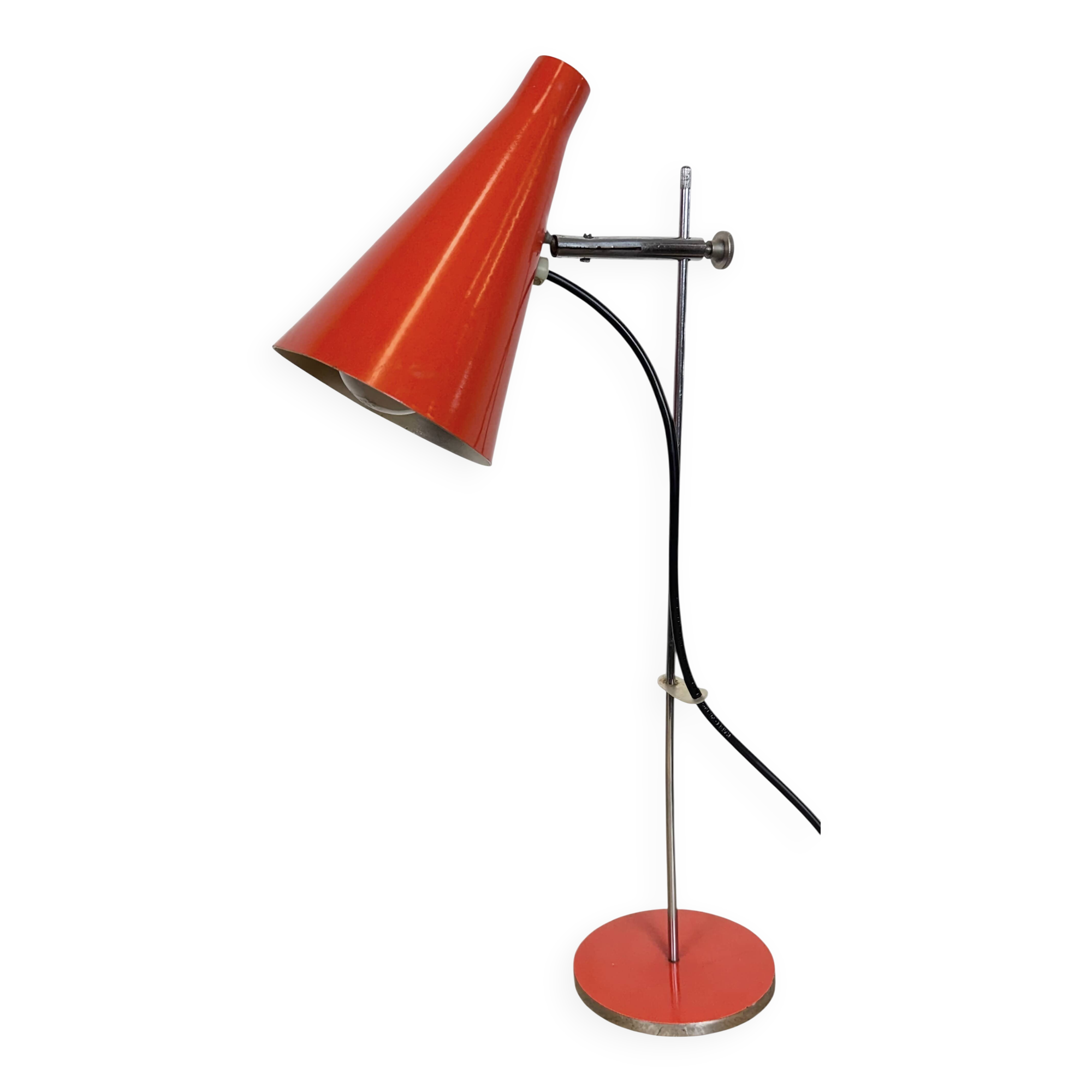 Vintage Red Table Lamp , 1970s