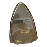 Globe en verre ambré de forme pyramidale. Pour lampe à poser.