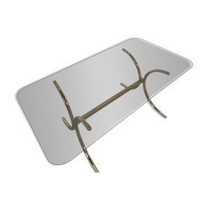 table basse en verre - pieds