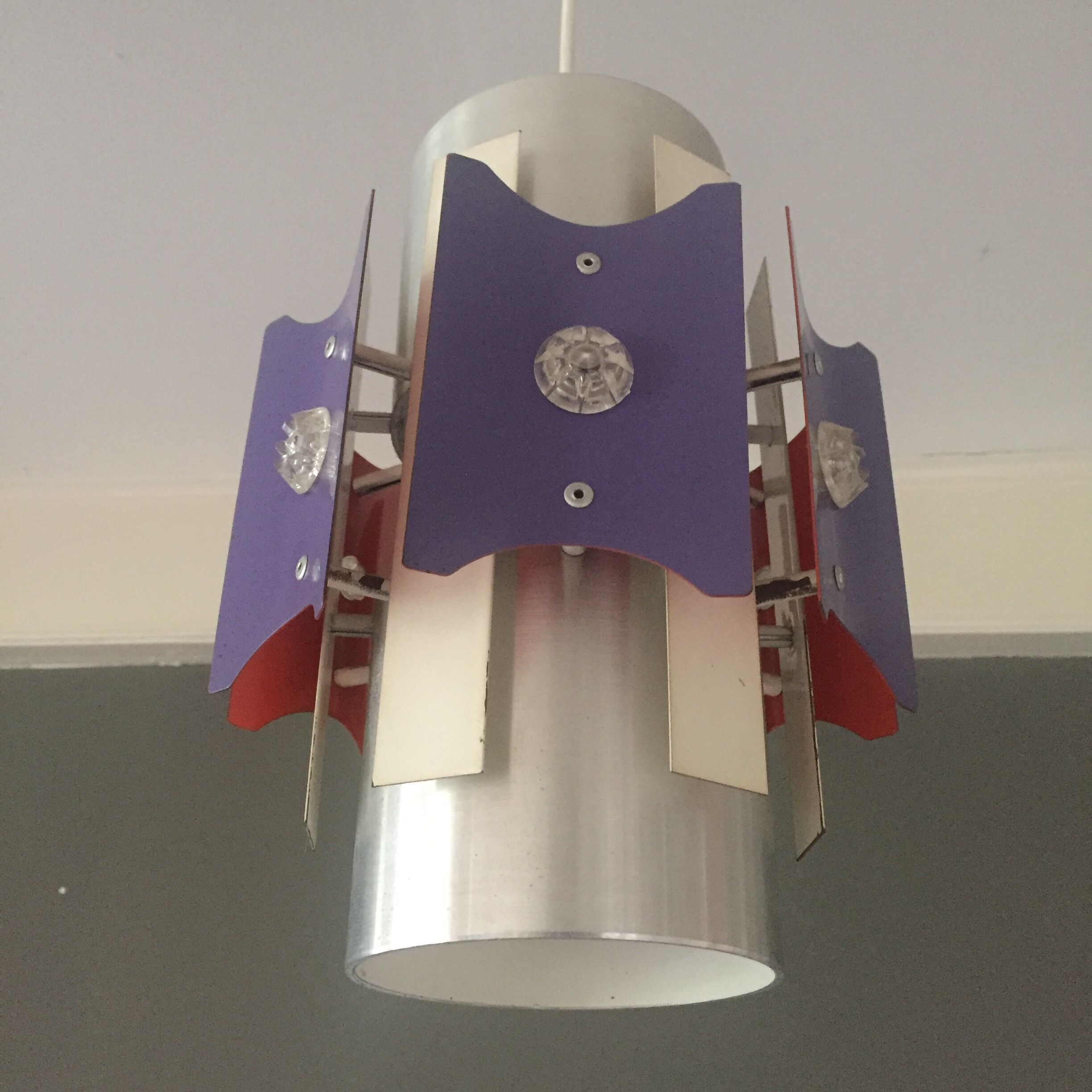 Vintage Lakro Anvia metal industrial design lamp 1960s