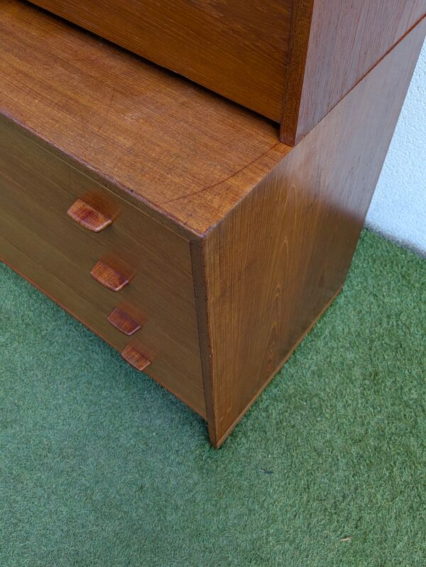 Secrétaire bibliothèque commode modulable Wegner( RY Møbler) teck 50's