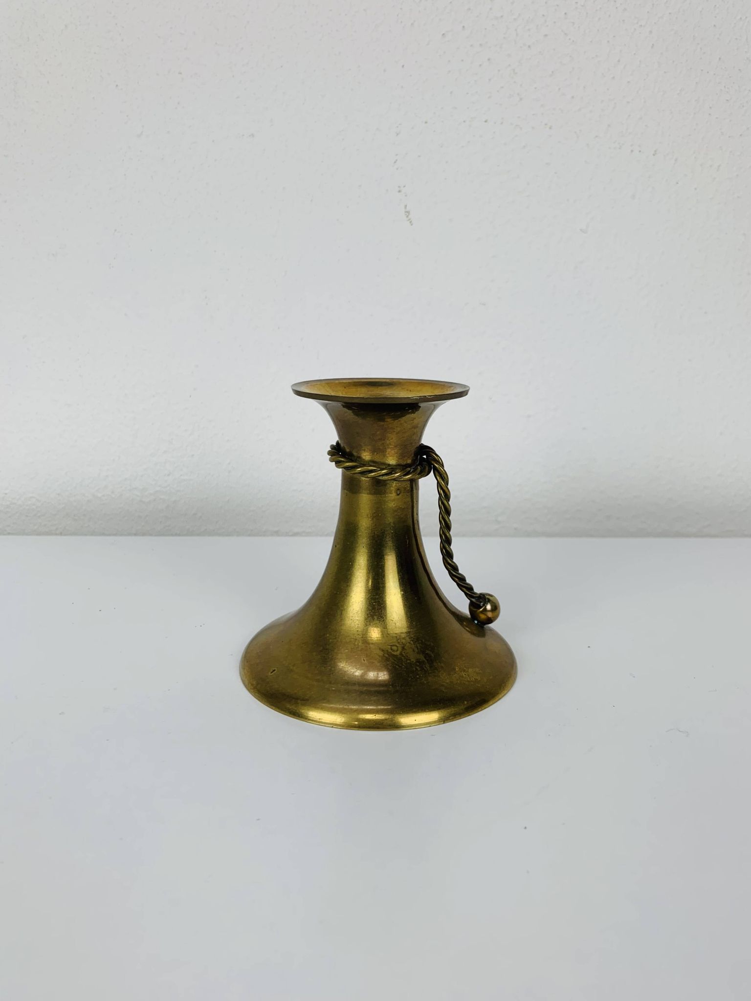 Bougeoir noeud laiton doré vintage