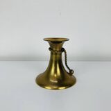 Vintage gold brass knot candle holder
