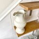 Pitcher Gien in white earthenware
