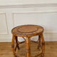 Table d’appoint  ronde en bambou vintage