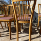 Set of 6 baumann bistro chairs N°12 skaï color "wine lees"
