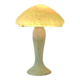 Lampe champignon gris vert en verre
