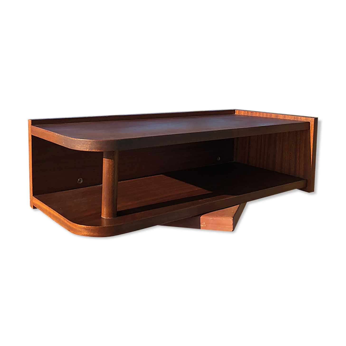 Small 60s artisan corner shelf