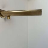 Vintage wall light with dimmer, solid brass, France 1970