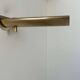 Vintage wall light with dimmer, solid brass, France 1970