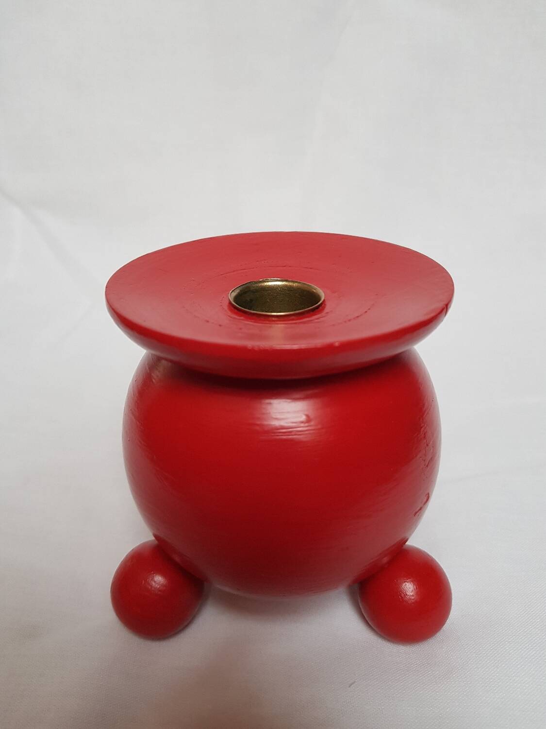 Bougeoir de Noël vintage suédois en bois conçu par Eric Dalmas pour Dala Industries.