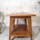 Coffee table vintage compass foot 50 60 oak