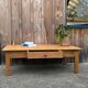 Farmhouse Wood Coffee Table with Drawer
