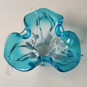 Large Vide Poche/Ashtray Murano. Made of blown art glass. Diameter 28 cm.