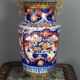 Porcelain vase Imari gilded brass frame Japan 1850-1900.  SB