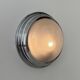 Vintage wall lamp in chromed metal and Holophane glass, France 1930