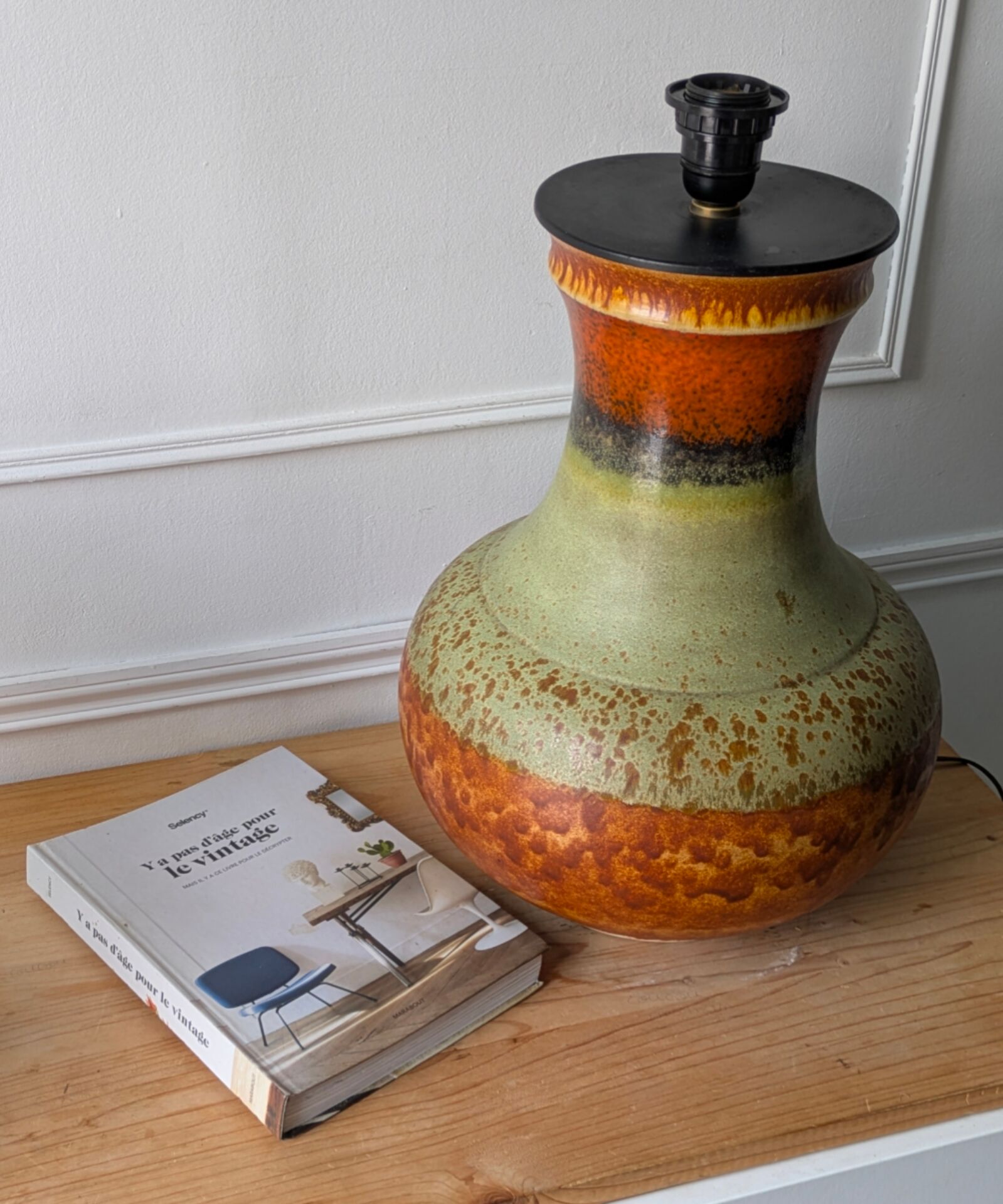 Grand pied de lampe vintage style ''fat Lava'' 70'