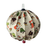 Vintage children's fabric pendant light - unique piece