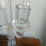 Chandelier, candelabra in bubbled blown glass